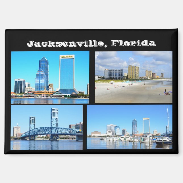 Aimant Vue de Jacksonville. Floride (Recto)