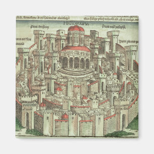 Aimant Vue de la ville murée de Jérusalem montrant T