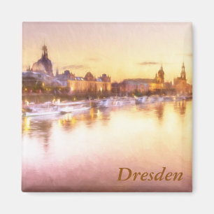 Aimant Vue de l'Altstadt sur l'Elbe à Dresden