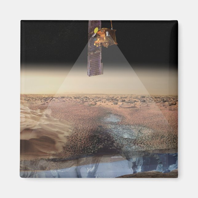 Aimant Vue de l'artiste de l'odyssée détectant la glace (Devant)