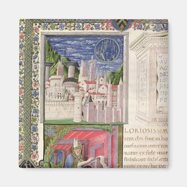 Aimant Vue de Rome comme la Cité de Dieu (Devant)