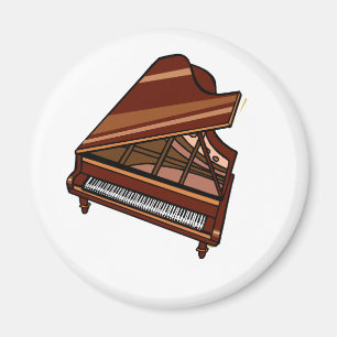 Aimant Vue d'oeil d'oiseau de brun de piano à queue