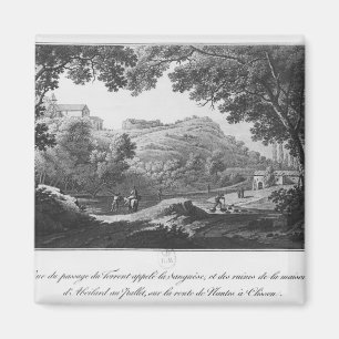 Aimant Vue du torrent connu sous le nom de La Sanguese