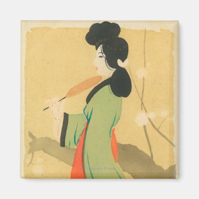 Aimant Vue d'une Japonaise à ParisParis, France (Devant)