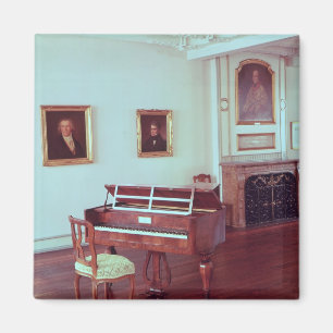 Aimant Vue d'une salle avec un piano à queue