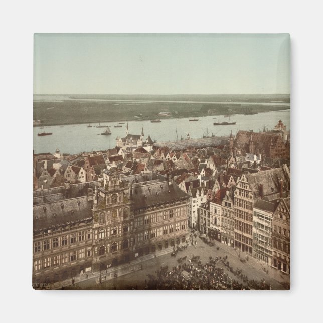 Aimant Vue générale d'Anvers I, Belgique (Devant)