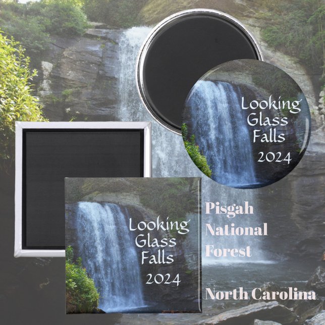 Aimant Vue Glass Falls Blue Ridge Mountains Cascade (Créateur téléchargé)