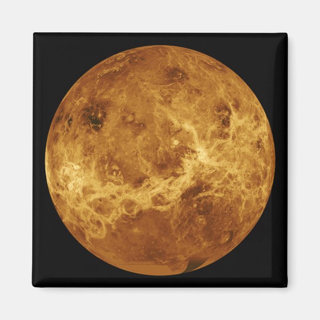 Aimant Vue globale de la surface de Vénus (Devant)