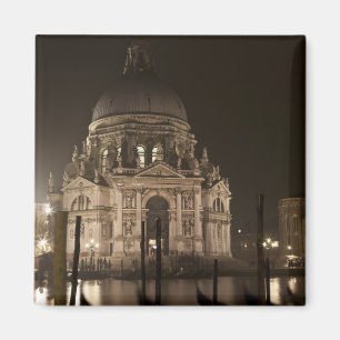 Aimant Vue nocturne à travers l'eau de San Giorgio Maggio