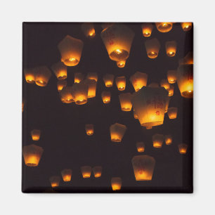Aimant Vue nocturne des Sky Lanterns