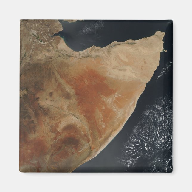 Aimant Vue satellite de la Corne de l'Afrique (Devant)
