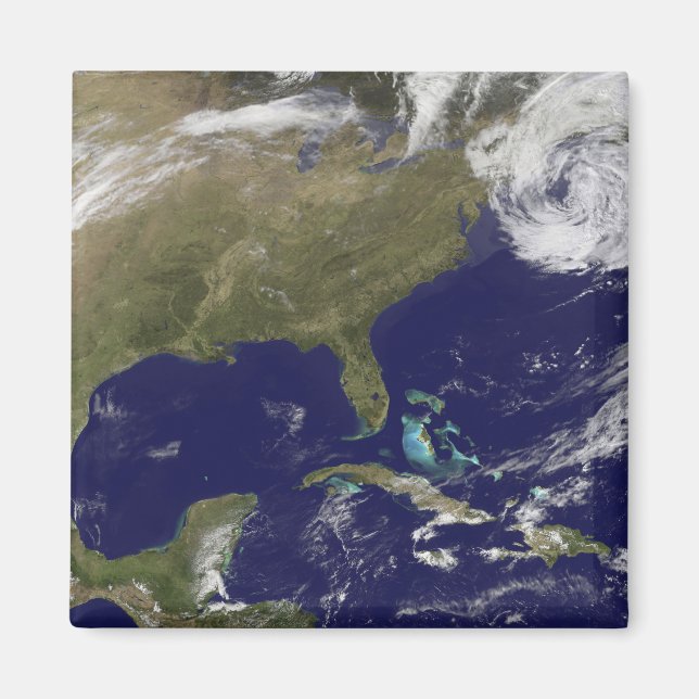 Aimant Vue satellite de la côte Est des États-Unis (Devant)