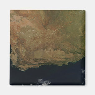 Aimant Vue satellite de l'Afrique du Sud