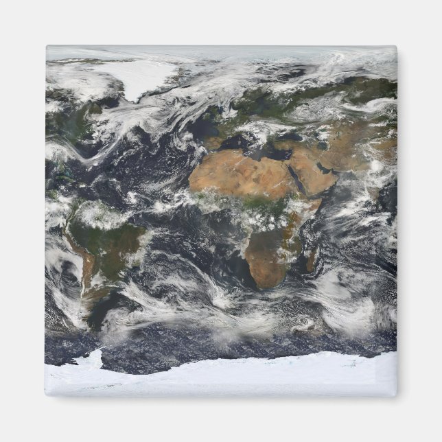 Aimant Vue satellite détaillée de la Terre (Devant)