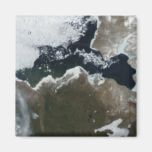 Aimant Vue satellite du Nord-Ouest canadien