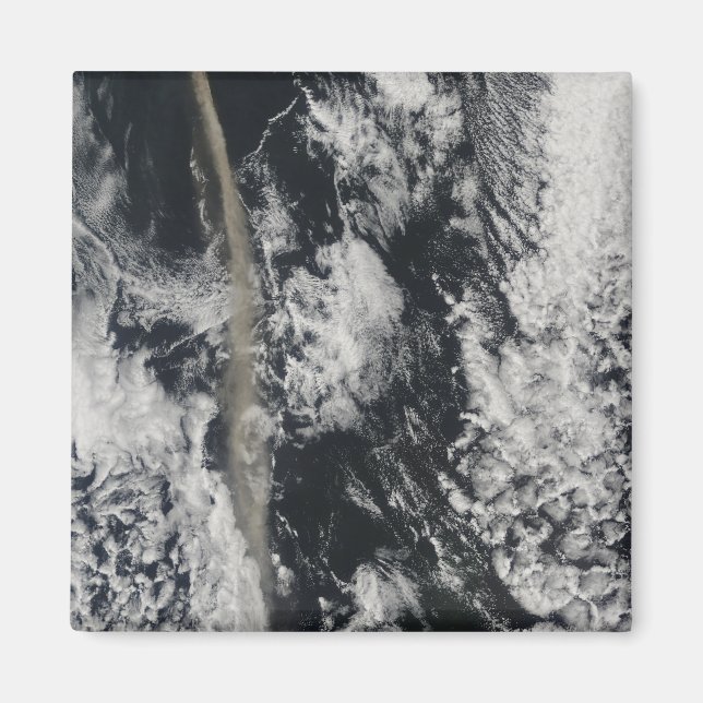 Aimant Vue satellite d'un panache de cendres (Devant)