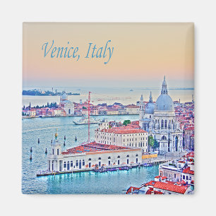 Aimant Vue Scénique du Coucher de Soleil à Venise,
