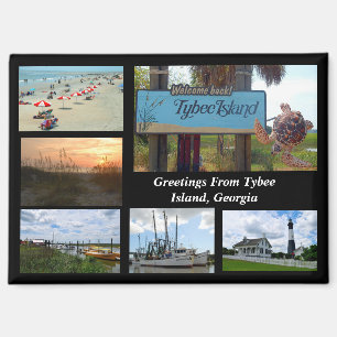 Aimant Vue sur l'île de Tybee, Géorgie