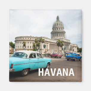 Aimant Vue sur un bâtiment du Capitole à La Havane, Cuba