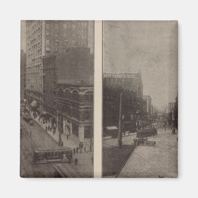 Aimant Vues richesse, entreprise, Seattle, Laver (Devant)