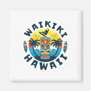 Aimant Waikiki Hawaii Plage Surf Vacances d'été Pour M