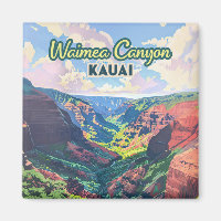 Waimea Canyon Kauai Hawaii Paysage Rétro