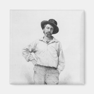 Aimant Walt Whitman, frontispice au 'feuille de