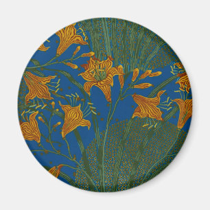Aimant Walter Crane Modèle floral de la journée vintage D