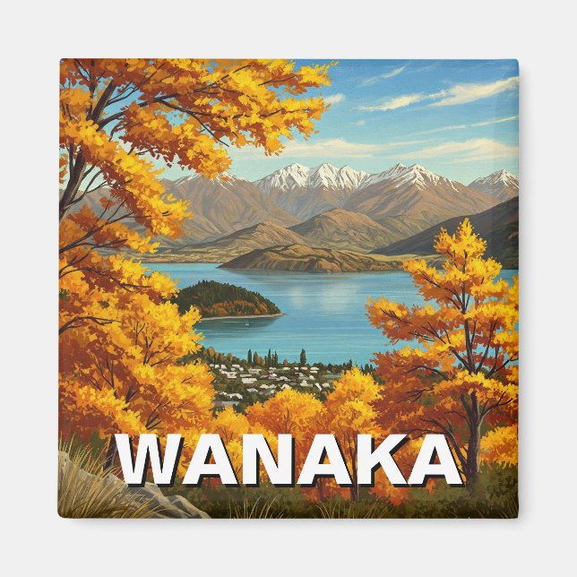 Aimant Wanaka New Zealand Travel (Devant)