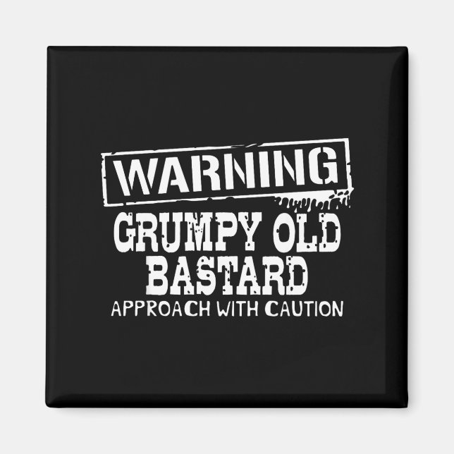 Aimant Warning Mpy Old Approach With Caution Funny  (Devant)