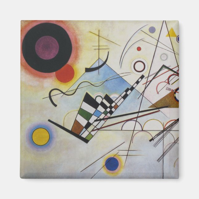 Aimant Wassily Kandinsky - Composition 8 - Type fonctionn (Devant)