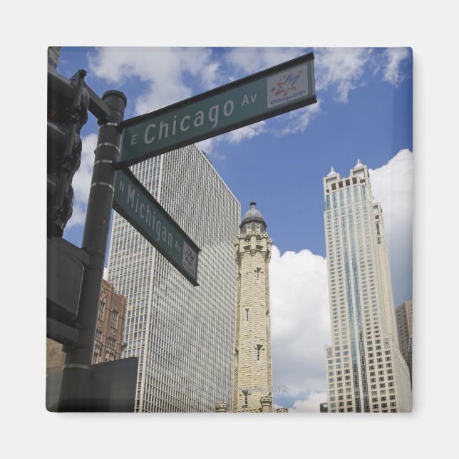 Aimant Water Tower, Chicago, Illinois, USA (Devant)