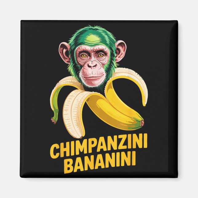 Aimant Watercolor Monkey Meme Italian Brainrot Chimpanzin (Devant)