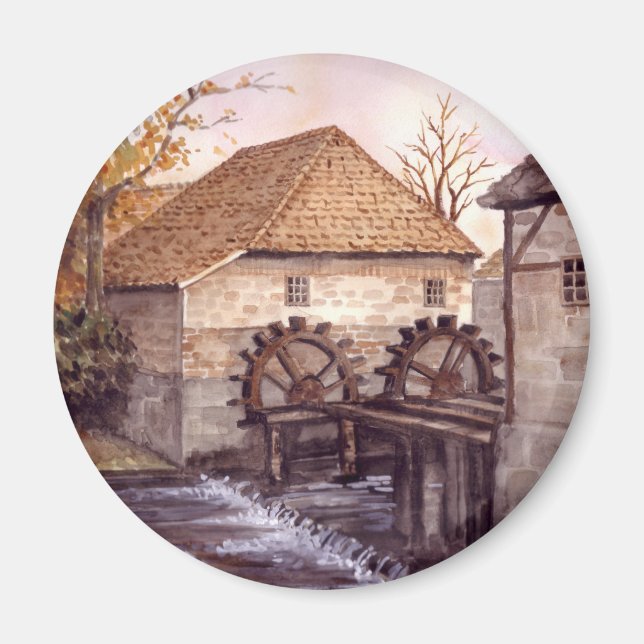 Aimant Watermill Watercolor (Devant)
