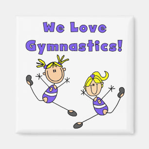 Aimant We Love Gymnastique Tshirts et cadeaux