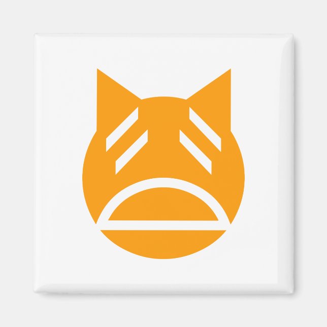 Aimant Weary Emoji Cat (Devant)