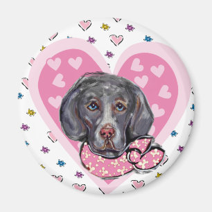 Aimant Weimaraner Valentine