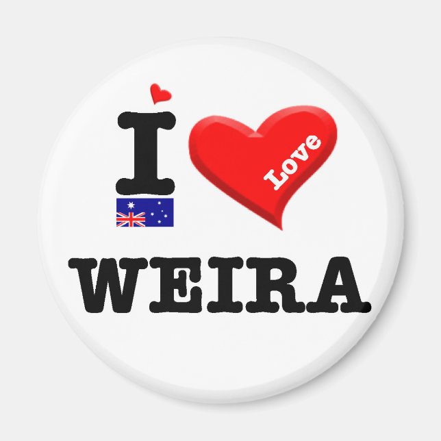 Aimant WEIRA - I Love (Devant)