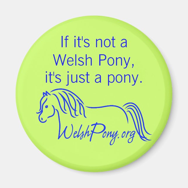 Aimant Welsh Pony & Cob Society of America. (Devant)