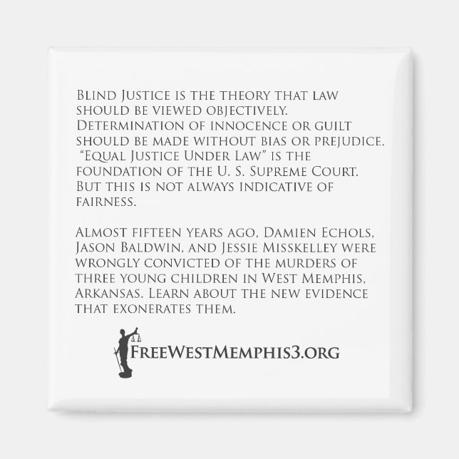 Aimant West Memphis Three ATA-MAGNET (Devant)