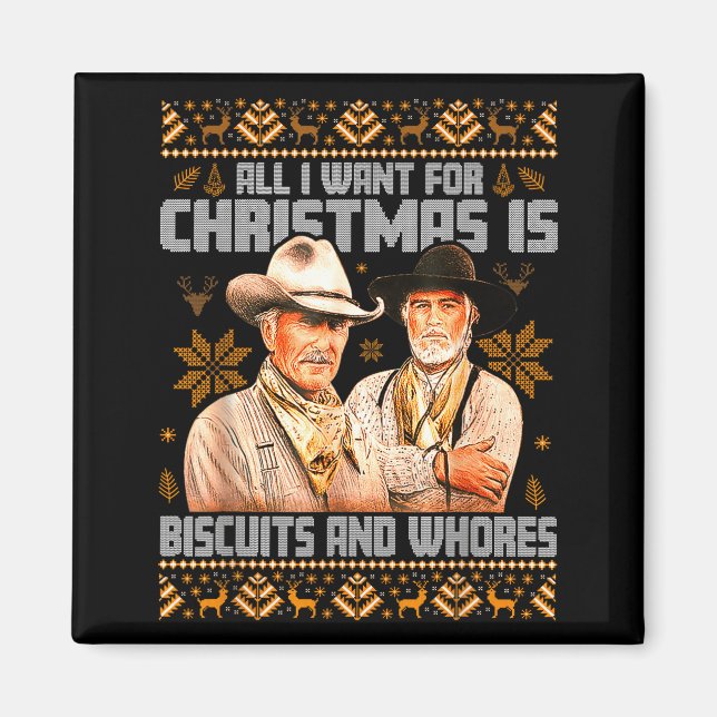 Aimant Western Biscuits And S Christmas Ugly  (Devant)