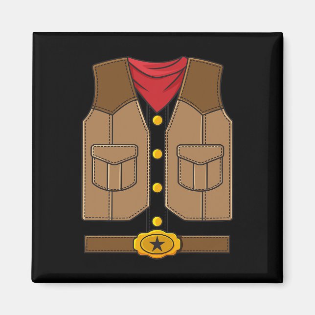 Aimant Western Cowboy Halloween Garçons Enfants (Devant)