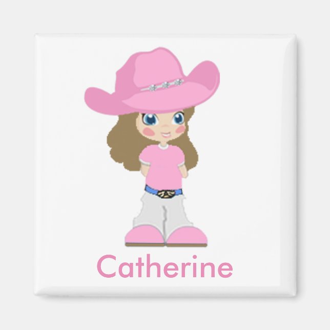 Aimant Western Little Cowgirl (Devant)