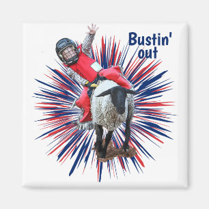 Aimant Western Rodeo Cowboy Cowgirl Mutton Buston