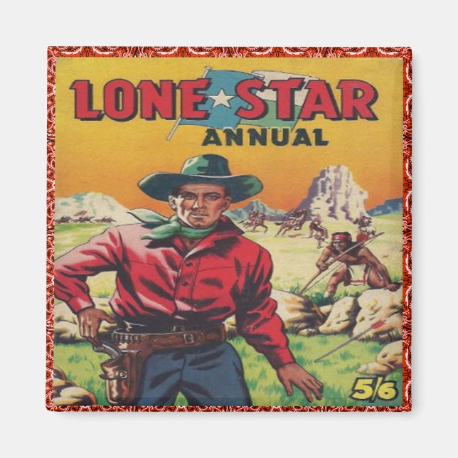 Aimant Western Vintage Cowboy (Devant)