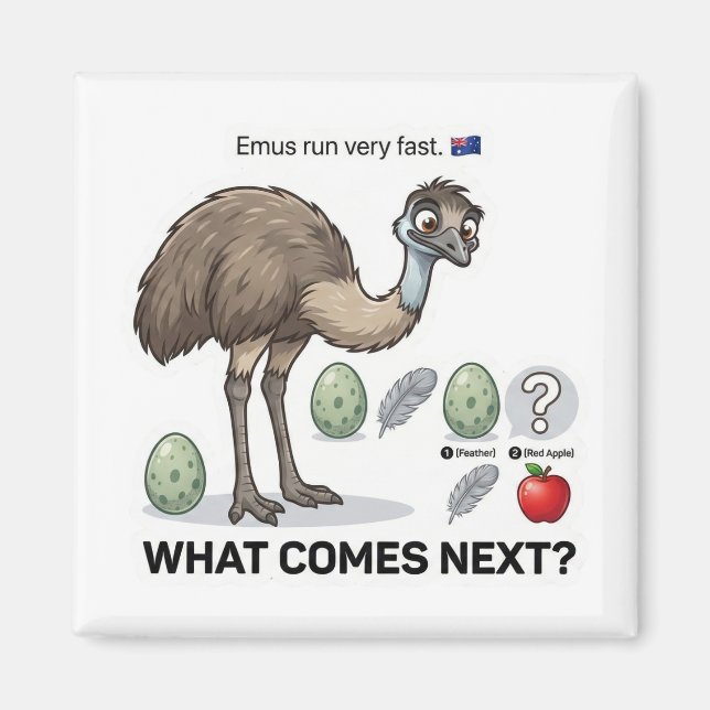 Aimant What Comes Next? Emu Australia Pattern Logic Game (Devant)