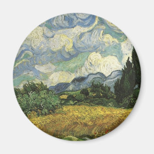 Aimant Wheat Field with Cypresses,Vincent Van Gogh