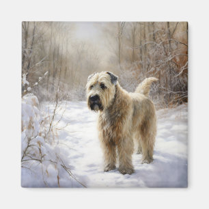 Aimant Wheaten Terrier Laisser neiger Noël