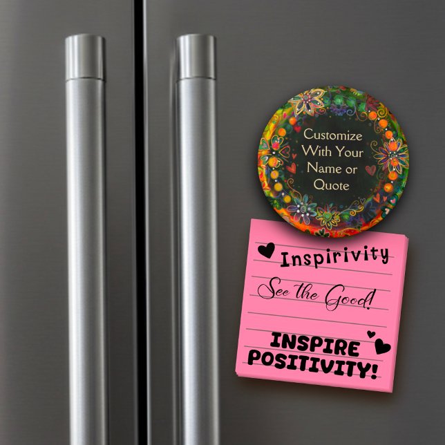 Aimant Whimsical Green Floral Fun Personnaliser votre pro (Créateur téléchargé)