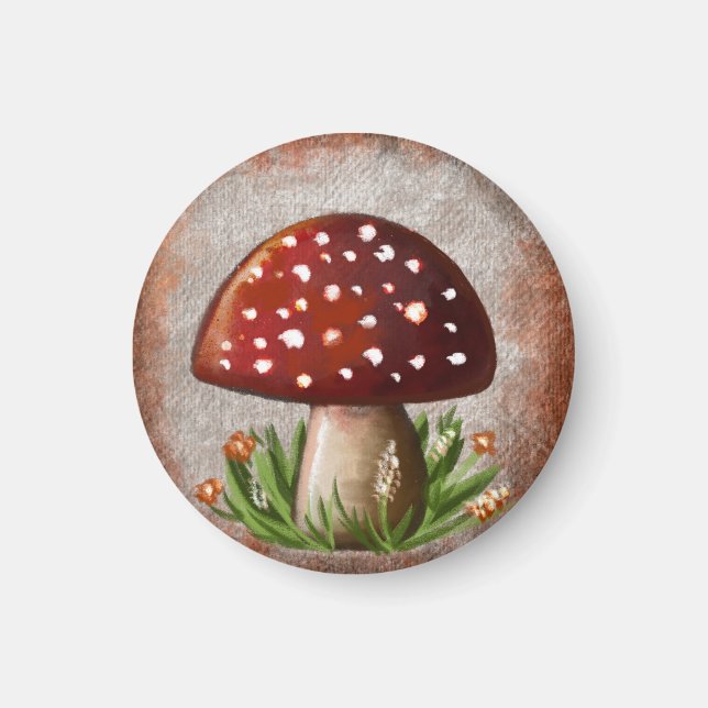Aimant Whimsical Mushroom & Fungi Motif – Nature-Inspired (Devant)